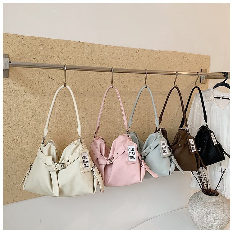 Women's PU Leather Drawstring Mini Bucket Bag detail 2