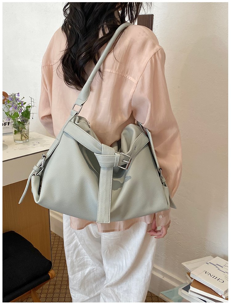 Women's PU Leather Drawstring Mini Bucket Bag detail 38