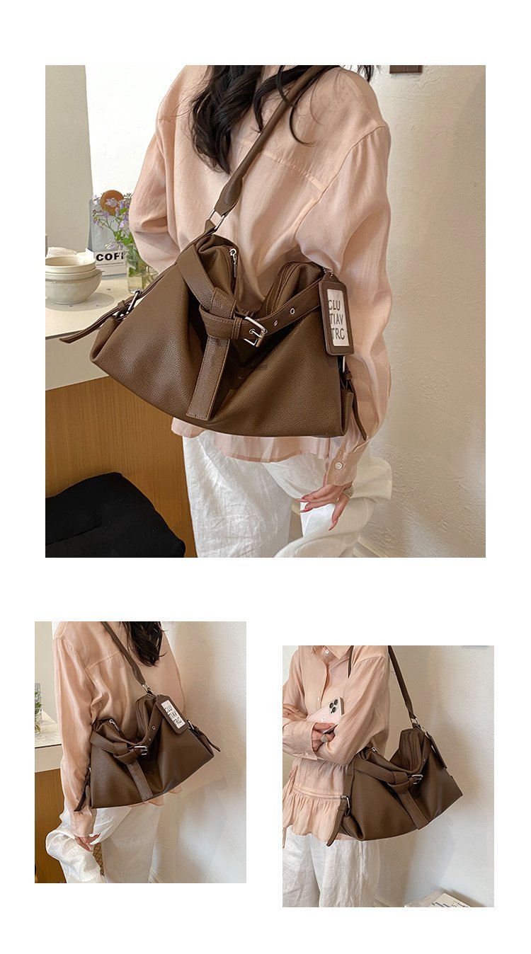 Women's PU Leather Drawstring Mini Bucket Bag detail 7