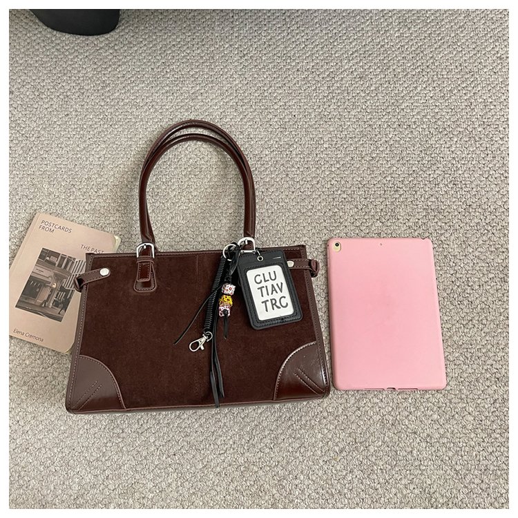 Women's Everyday Solid-Color Structured PU Leather Handbag detail 9