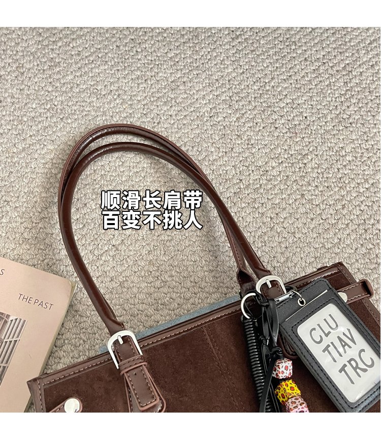 Women's Everyday Solid-Color Structured PU Leather Handbag detail 1