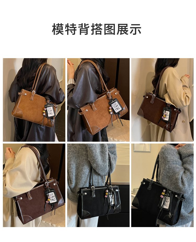 Women's Everyday Solid-Color Structured PU Leather Handbag detail 25