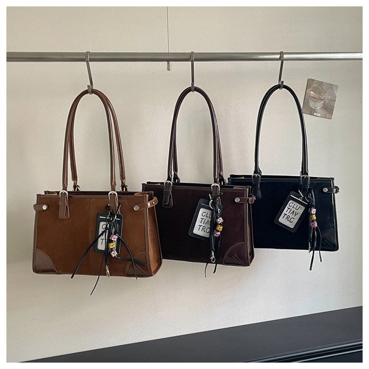 Women's Everyday Solid-Color Structured PU Leather Handbag detail 29