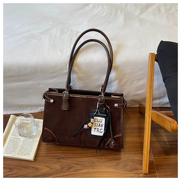 Women's Everyday Solid-Color Structured PU Leather Handbag detail 36