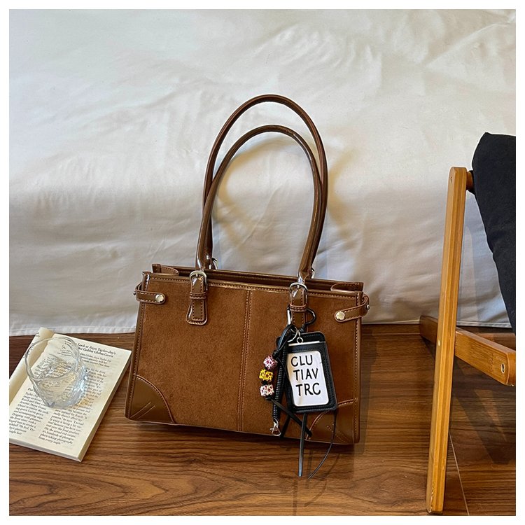 Women's Everyday Solid-Color Structured PU Leather Handbag detail 40