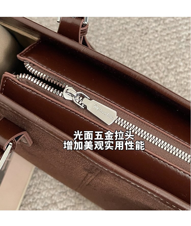 Women's Everyday Solid-Color Structured PU Leather Handbag detail 6