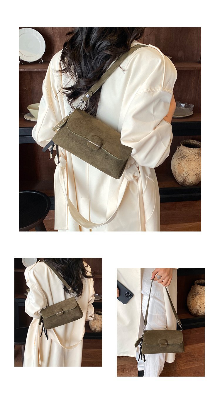Women's Fashion Solid-Color Barrel-Shaped PU Leather Shoulder Bag detail 6