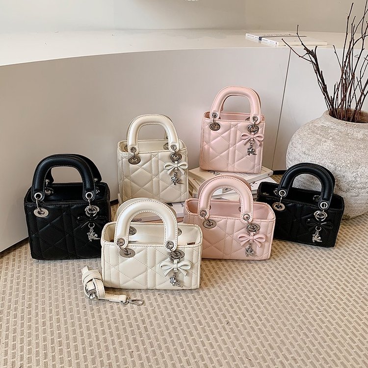 Women's PU Leather Floral Mini Top Handle Crossbody Bag view 2