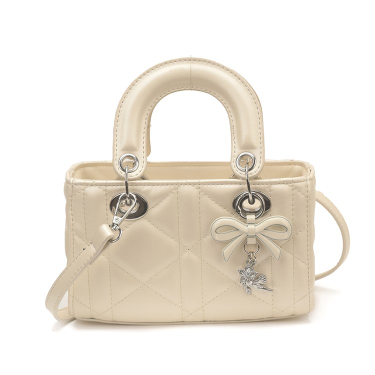 Women's PU Leather Floral Mini Top Handle Crossbody Bag view 6