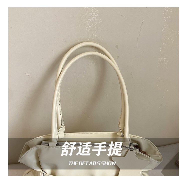 Women's PU Leather Gingham Drawstring Shoulder Bag detail 10
