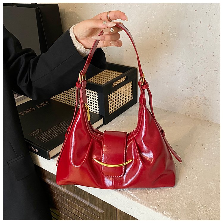 Women's PU Leather Glossy Shoulder Bag detail 13