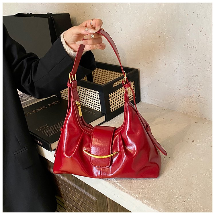 Women's PU Leather Glossy Shoulder Bag detail 14