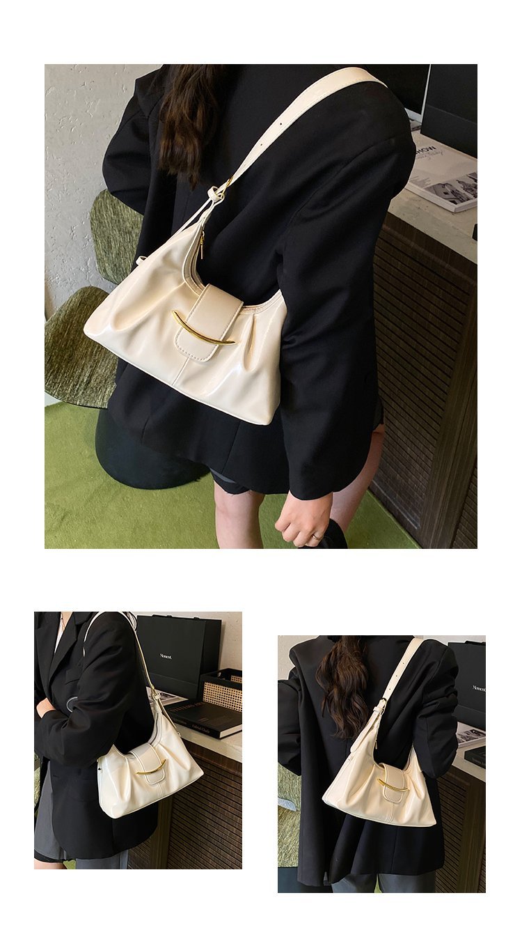 Women's PU Leather Glossy Shoulder Bag detail 4