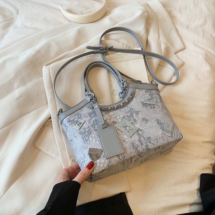 Women's PU Leather Graphic Mini Tote Bag view 3