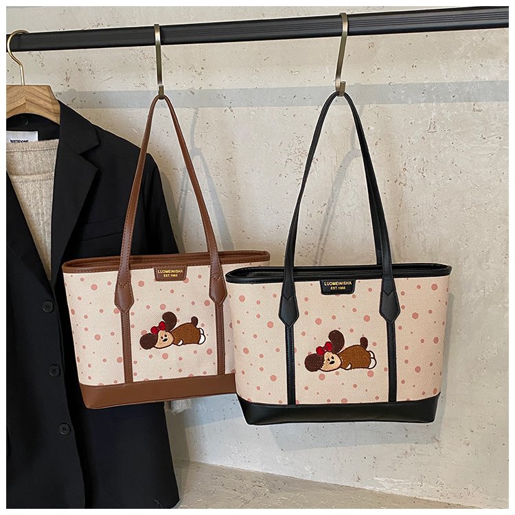 Women's PU Leather Graphic Tote Bag detail 1
