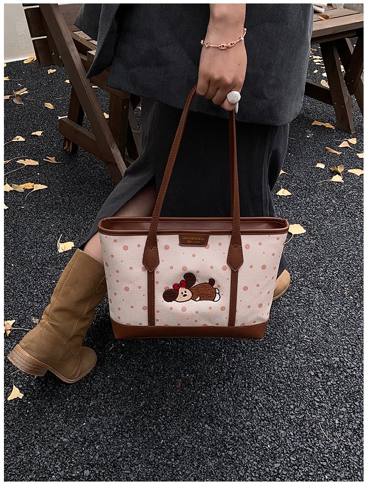 Women's PU Leather Graphic Tote Bag detail 39