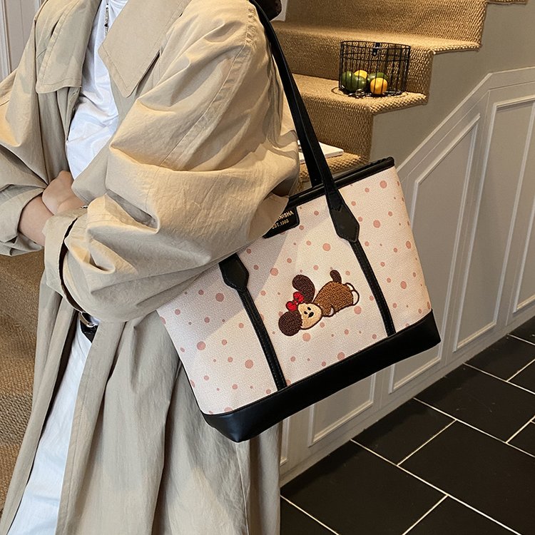 Women's PU Leather Graphic Tote Bag view 3