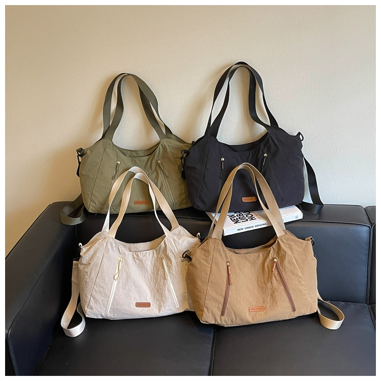 Casual Large Capacity Cloth Tote Crossbody Bag view 2