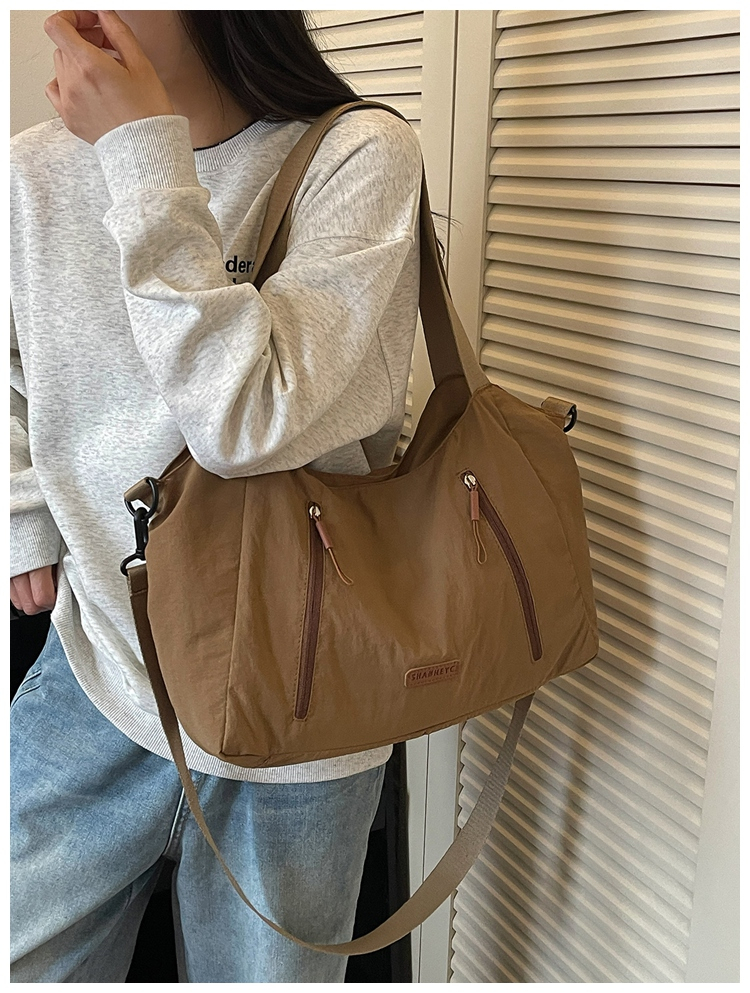 Casual Large Capacity Cloth Tote Crossbody Bag detail 1