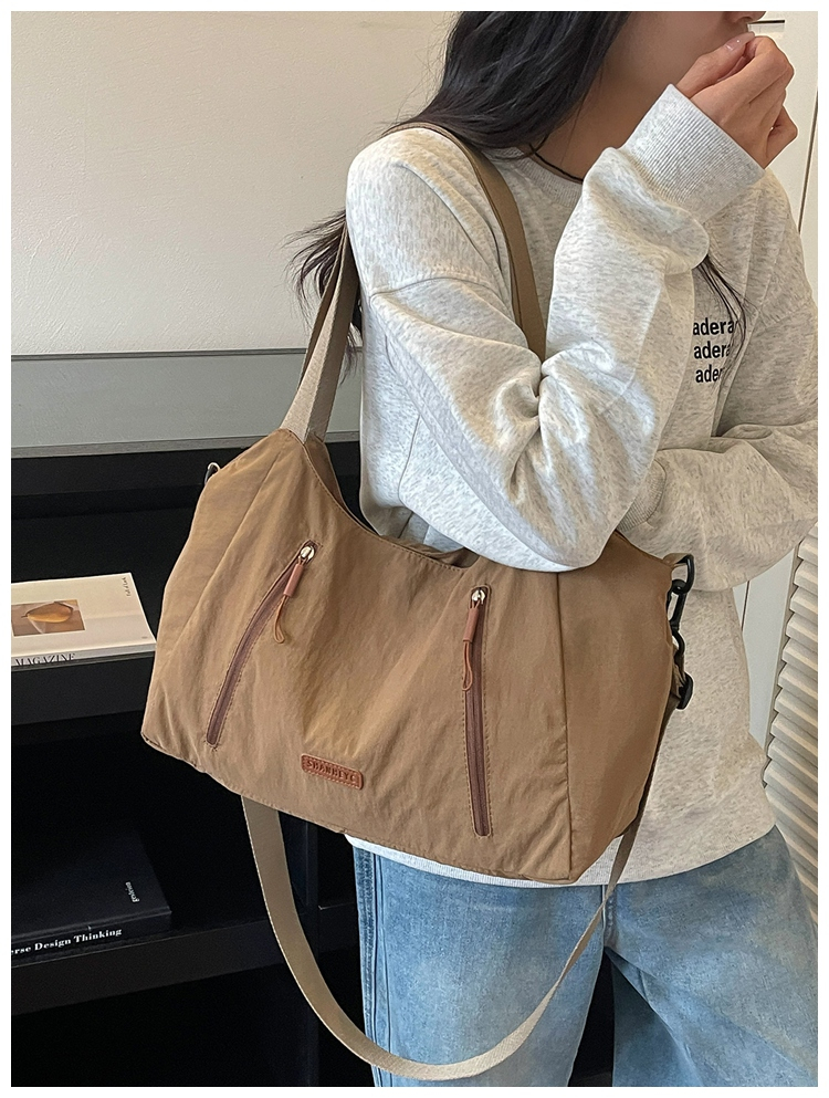 Casual Large Capacity Cloth Tote Crossbody Bag detail 8