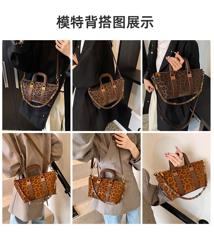 Women's PU Leather Letter Print Satchel Shoulder Bag detail 4