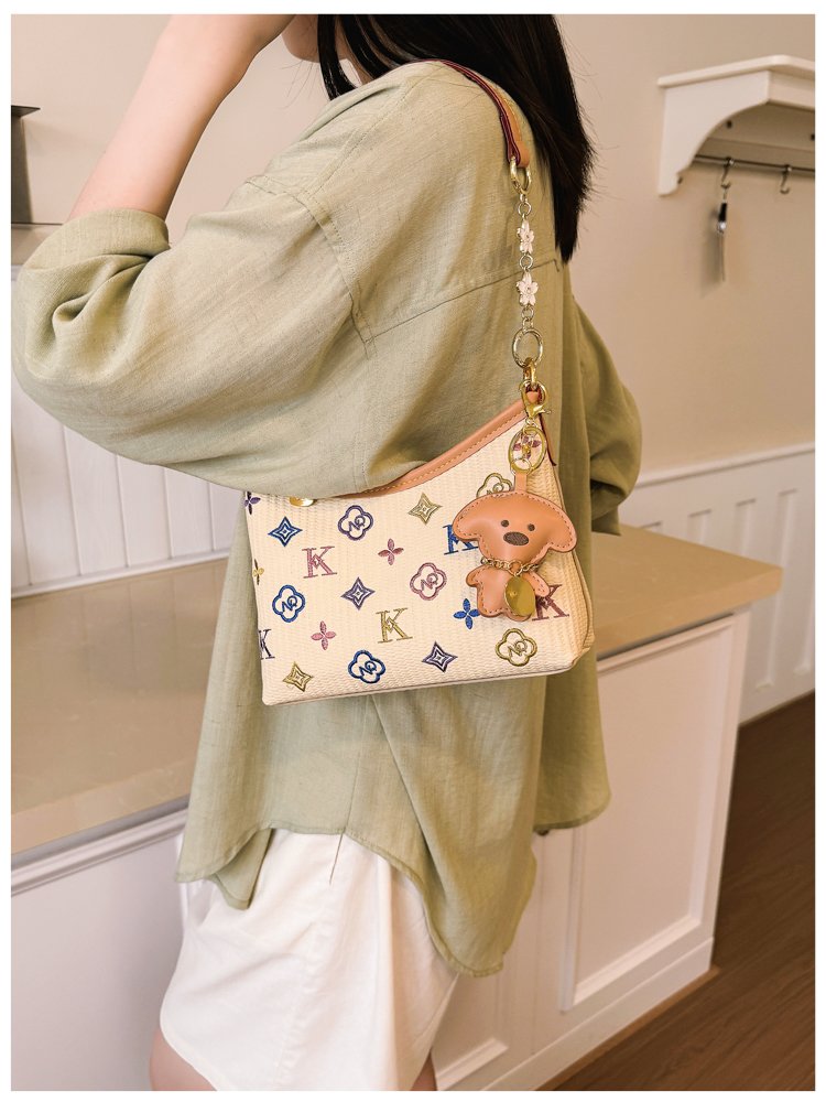 Women's PU Leather Letter Print Shoulder Bag detail 12