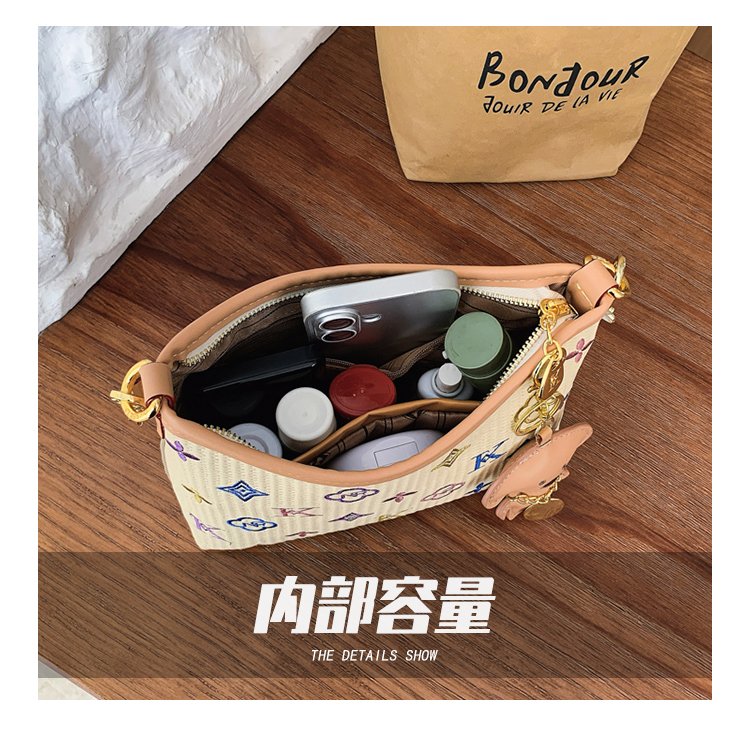 Women's PU Leather Letter Print Shoulder Bag detail 6
