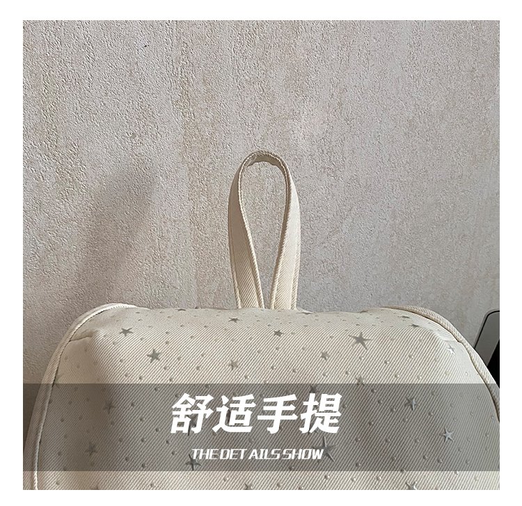 Lightweight Geometric Canvas Drawstring Backpack for Women detail 9