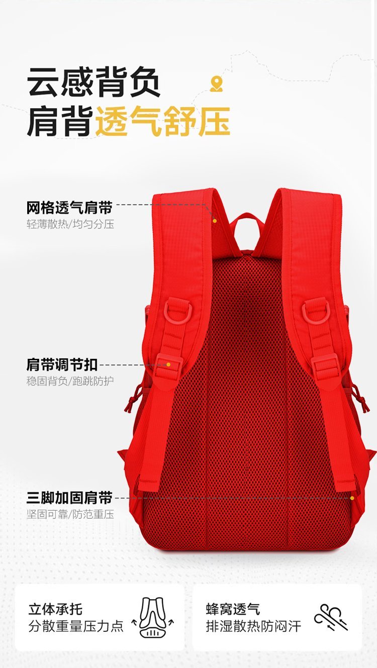 Lightweight Letter Print Outdoor Backpack – Breathable Unisex Daypack detail 10