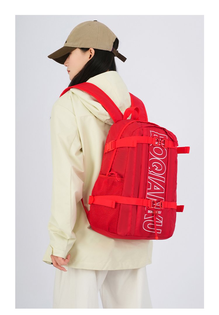 Lightweight Letter Print Outdoor Backpack – Breathable Unisex Daypack detail 16