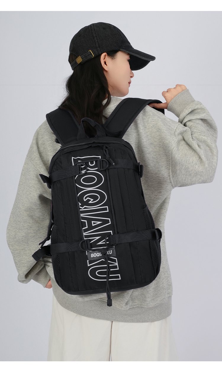 Lightweight Letter Print Outdoor Backpack – Breathable Unisex Daypack detail 20