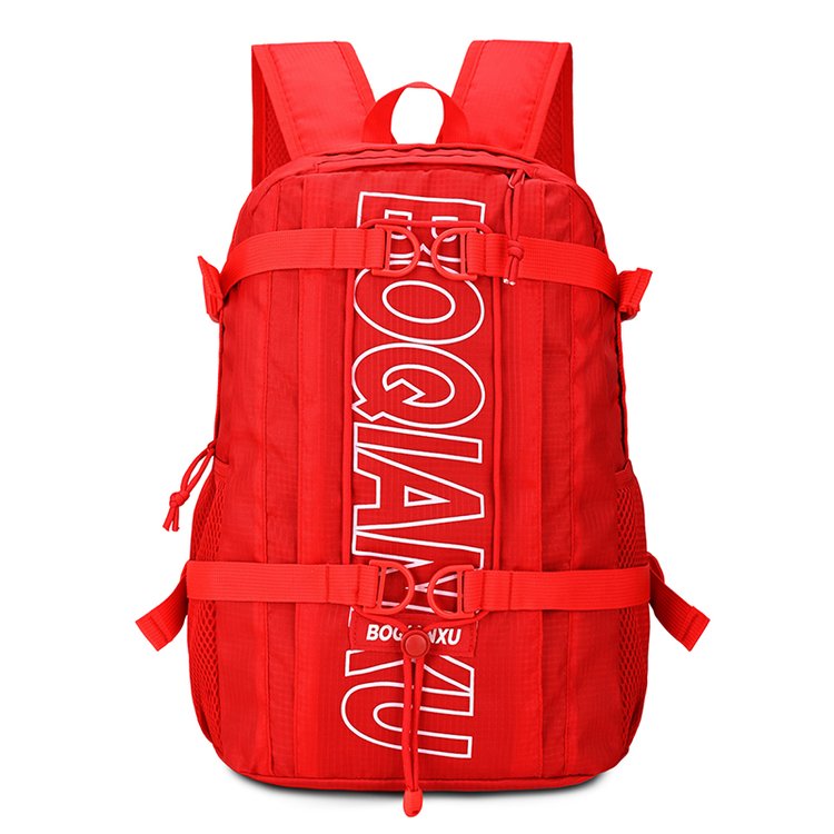 Lightweight Letter Print Outdoor Backpack – Breathable Unisex Daypack view 4