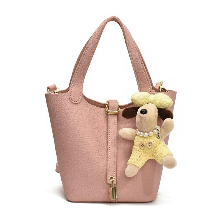 Women's PU Leather Mini Top Handle Bucket Bag view 5
