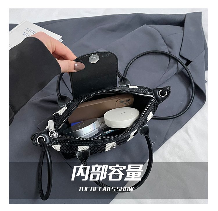 Women's PU Leather Mini Top Handle Bucket Bag detail 6