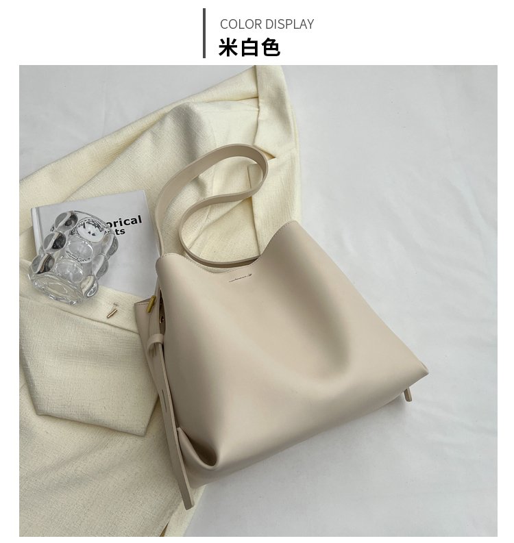 Women's PU Leather Minimal Bucket Bag detail 27