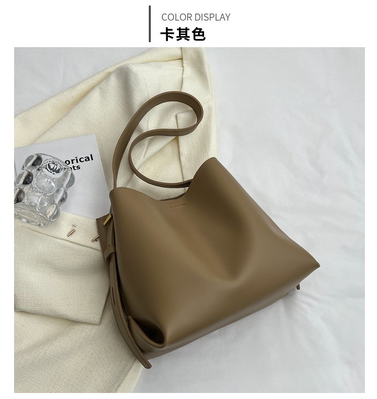 Women's PU Leather Minimal Bucket Bag detail 28
