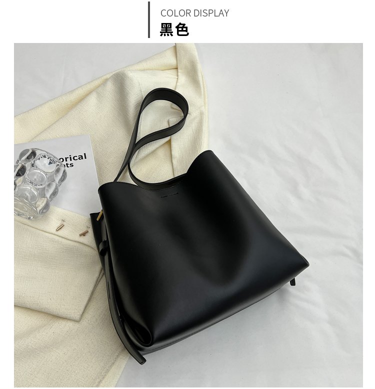 Women's PU Leather Minimal Bucket Bag detail 29