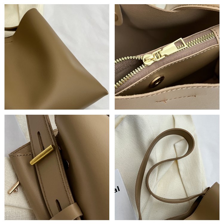 Women's PU Leather Minimal Bucket Bag detail 31