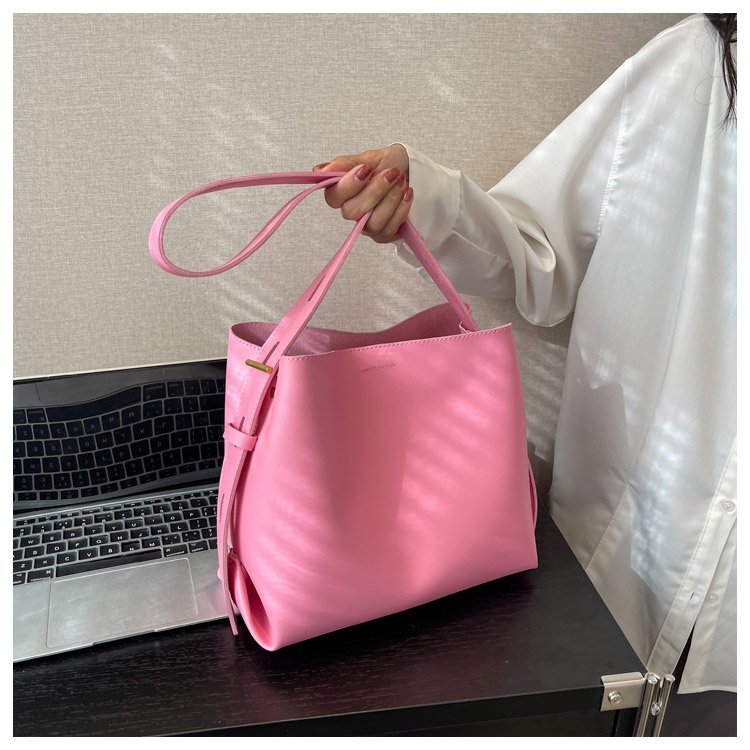 Women's PU Leather Minimal Bucket Bag detail 38