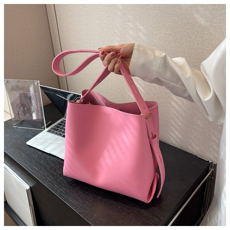 Women's PU Leather Minimal Bucket Bag detail 40