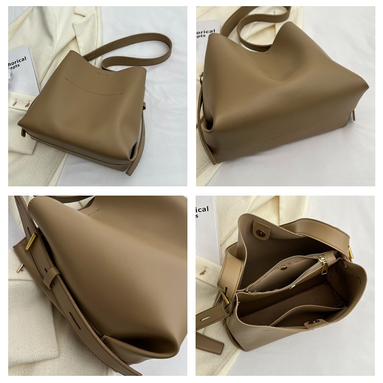 Women's PU Leather Minimal Bucket Bag detail 8