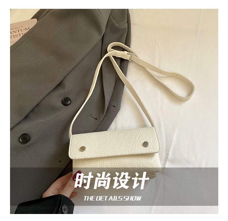 Women's PU Leather Minimal Flap Shoulder Bag detail 10
