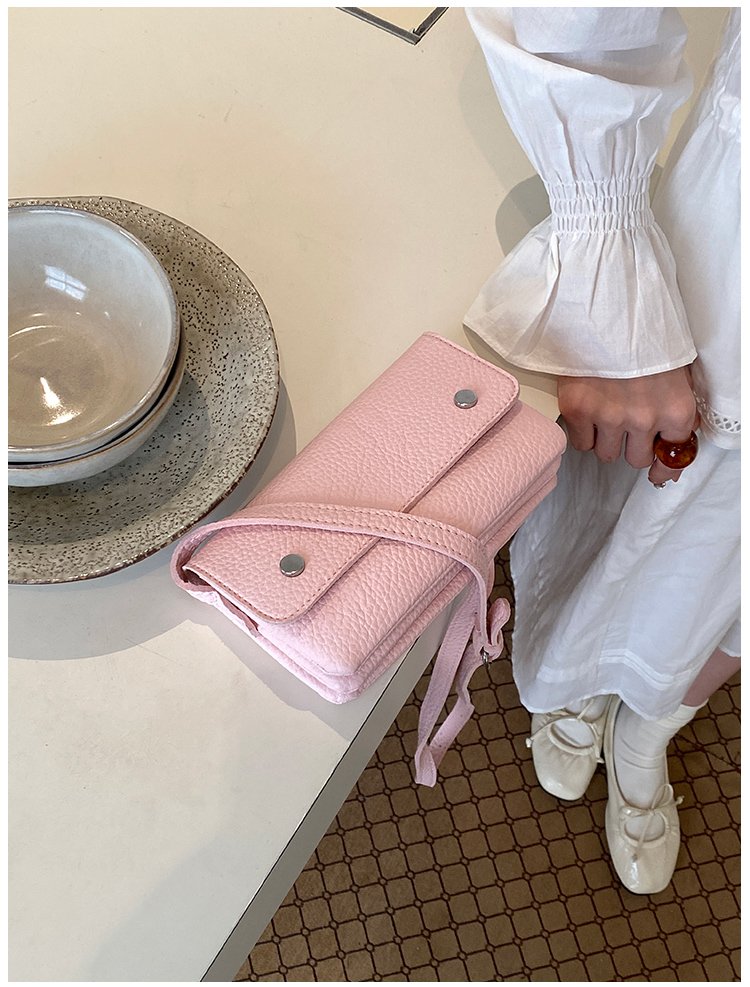 Women's PU Leather Minimal Flap Shoulder Bag detail 13