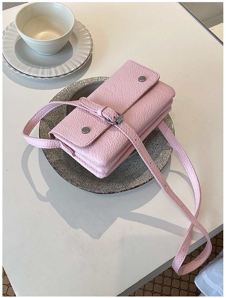Women's PU Leather Minimal Flap Shoulder Bag detail 14