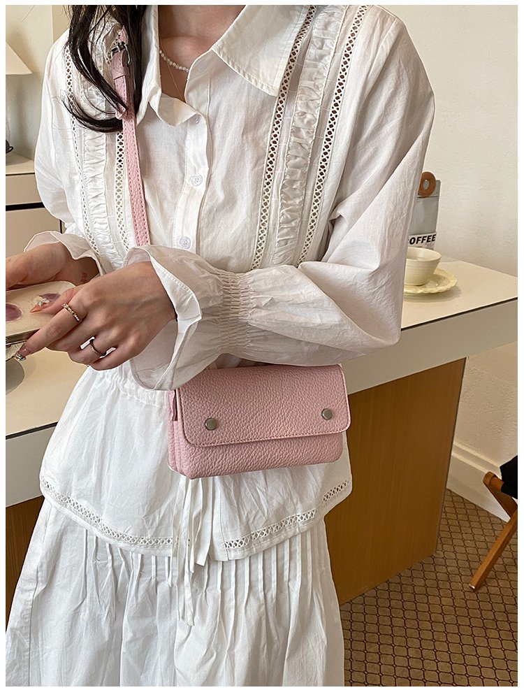 Women's PU Leather Minimal Flap Shoulder Bag detail 18