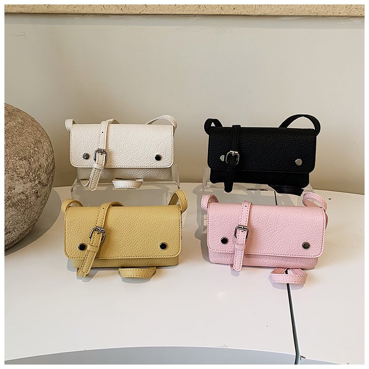 Women's PU Leather Minimal Flap Shoulder Bag detail 1