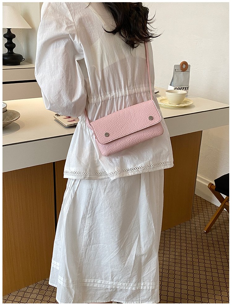 Women's PU Leather Minimal Flap Shoulder Bag detail 21
