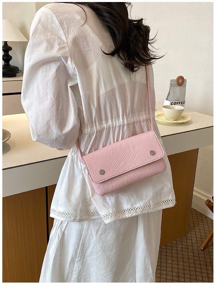 Women's PU Leather Minimal Flap Shoulder Bag detail 22