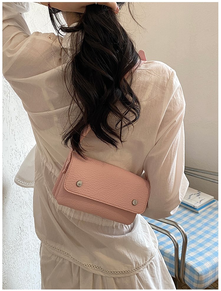 Women's PU Leather Minimal Flap Shoulder Bag detail 35