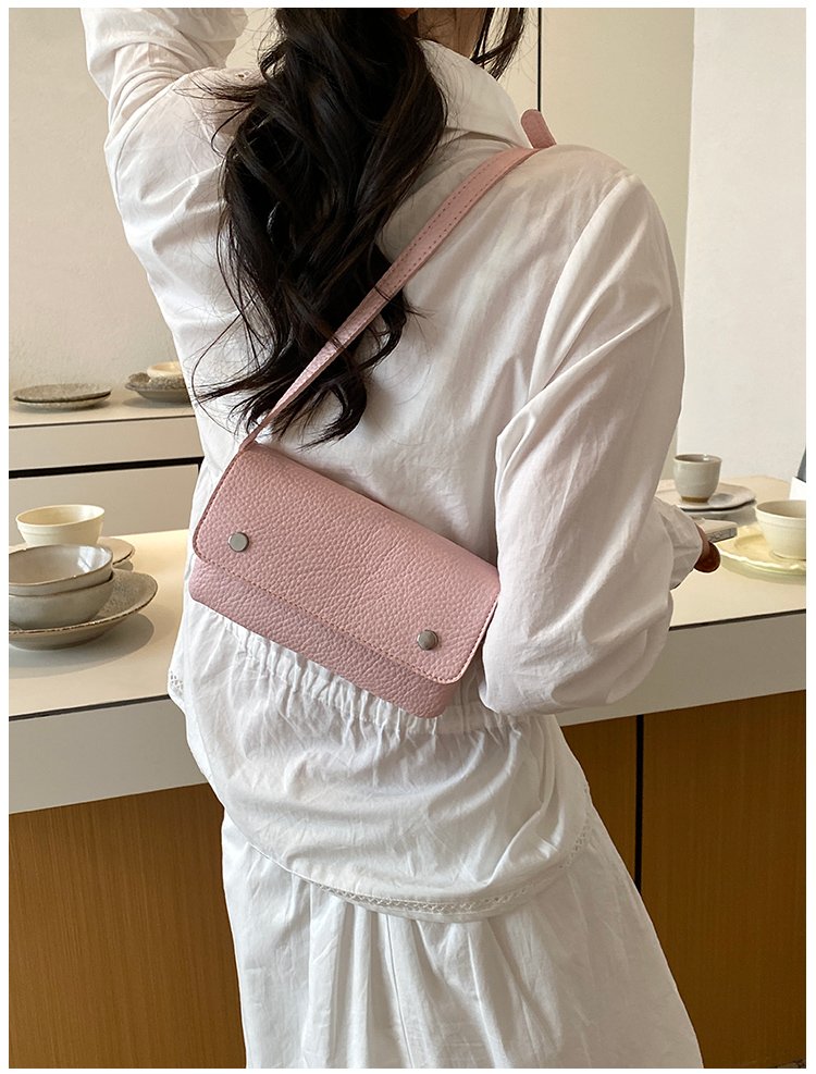Women's PU Leather Minimal Flap Shoulder Bag detail 37